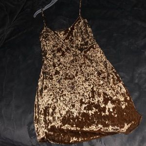 Golden Velvet Dress
